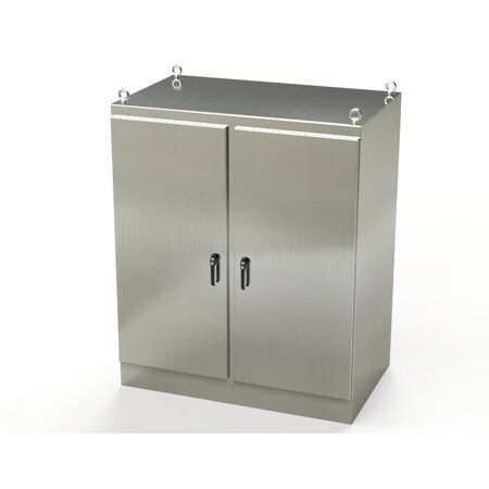 Saginaw Control & Engineering 3 Point Latch with Padlock/Keylock Handle Electrical Enclosures, 72 in H, 36 in D, 60 in W SCE-72EL6036SSFSD